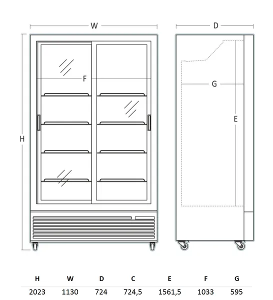 Üvegajtós hűtő -DCC1000BSLD 5 Üvegajtós hűtő -DCC1000BSLD - Image 5
